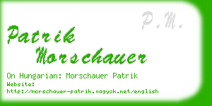 patrik morschauer business card